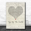 Kimbra Top Of The World Script Heart Song Lyric Music Art Print