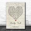 The Rolling Stones Honky Tonk Women Script Heart Song Lyric Music Art Print