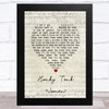 The Rolling Stones Honky Tonk Women Script Heart Song Lyric Music Art Print