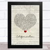 Red Hot Chili Peppers Californication Script Heart Song Lyric Music Art Print