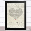 The Housemartins Caravan Of Love Script Heart Song Lyric Music Art Print