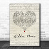 Bjork Hidden Place Script Heart Song Lyric Music Art Print