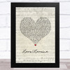 Boys Like Girls Hero Heroine Script Heart Song Lyric Music Art Print