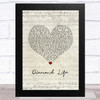 Julie McKnight Diamond Life Script Heart Song Lyric Music Art Print