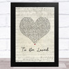 Papa Roach To Be Loved Script Heart Song Lyric Music Art Print