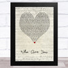 The Who Who Are You Script Heart Song Lyric Music Art Print