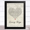 Armin Van Buuren Sunny Days Script Heart Song Lyric Music Art Print