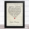 Beyoncé Ave Maria Script Heart Song Lyric Music Art Print