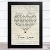 Elton John & Kiki Dee True Love Script Heart Song Lyric Music Art Print
