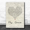 Tymes Ms. Grace Script Heart Song Lyric Music Art Print