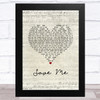 Darren Styles Save Me Script Heart Song Lyric Music Art Print