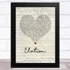 Levellers Elation Script Heart Song Lyric Music Art Print