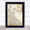 The Script I'm Yours Man Lady Dancing Song Lyric Music Wall Art Print