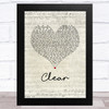 NEEDTOBREATHE Clear Script Heart Song Lyric Music Art Print