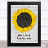 Gregory Alan Isakov Was I Just Another One Grey Script Sunflower Song Lyric Music Art Print