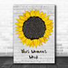 Kate Bush This Woman's Work Grey Script Sunflower Song Lyric Music Art Print