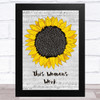 Kate Bush This Woman's Work Grey Script Sunflower Song Lyric Music Art Print