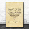 Katherine Jenkins L'amore Sei Tu (I Will Always Love You) Vintage Heart Song Lyric Music Art Print