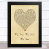 Joe Dolan It's You, It's You,It's You Vintage Heart Song Lyric Music Art Print