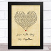 Captain & Tennille Love Will Keep Us Together Vintage Heart Song Lyric Music Art Print