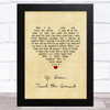 Winnie The Pooh Up, Down, Touch the Ground Vintage Heart Song Lyric Music Art Print