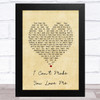 George Michael I Can't Make You Love Me Vintage Heart Song Lyric Music Art Print