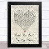 The Drifters Come On Over To My Place Vintage Heart Song Lyric Music Art Print