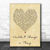 Kylie Minogue Wouldn't Change a Thing Vintage Heart Song Lyric Music Art Print