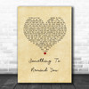 Staind Something To Remind You Vintage Heart Song Lyric Music Art Print