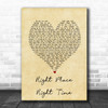 Olly Murs Right Place Right Time Vintage Heart Song Lyric Music Art Print