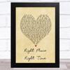 Olly Murs Right Place Right Time Vintage Heart Song Lyric Music Art Print