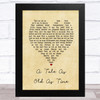 Celine Dion A Tale As Old As Time Vintage Heart Song Lyric Music Art Print