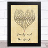 Celine Dion Beauty and the Beast Vintage Heart Song Lyric Music Art Print