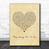 Joshua Radin They Bring Me To You Vintage Heart Song Lyric Music Art Print