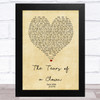 The Miracles The Tears of a Clown Vintage Heart Song Lyric Music Art Print