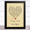 Elvis Presley Young And Beautiful Vintage Heart Song Lyric Music Art Print