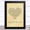 Jack Savoretti Dying For Your Love Vintage Heart Song Lyric Music Art Print