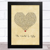 My Chemical Romance The World Is Ugly Vintage Heart Song Lyric Music Art Print