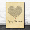 Kimbra Top Of The World Vintage Heart Song Lyric Music Art Print