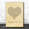 Stereophonics Hungover For You Vintage Heart Song Lyric Music Art Print
