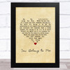 The Duprees You Belong to Me Vintage Heart Song Lyric Music Art Print