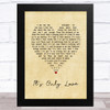 Elvis Presley It's Only Love Vintage Heart Song Lyric Music Art Print