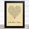 Jools Holland Valentine Moon Vintage Heart Song Lyric Music Art Print