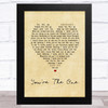 Shane MacGowan & Máire Brennan You're The One Vintage Heart Song Lyric Music Art Print