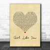 Jason Aldean Girl Like You Vintage Heart Song Lyric Music Art Print