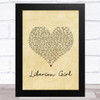 Michael Jackson Liberian Girl Vintage Heart Song Lyric Music Art Print