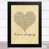 Plan B Queue Jumping Vintage Heart Song Lyric Music Art Print