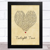 The Platters Twilight Time Vintage Heart Song Lyric Music Art Print