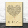 Jimmy Dean Big Bad John Vintage Heart Song Lyric Music Art Print