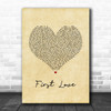 BTS First Love Vintage Heart Song Lyric Music Art Print
